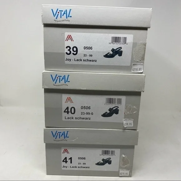 Vital Shoes Joy Lack Schwarz black comfort sandals - Picture 7 of 11